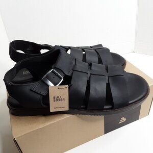 Bullboxer Men's Leather Sandal size 12M Black